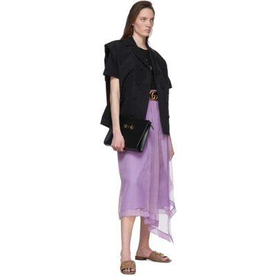 Shop Gucci Purple Silk Organdy Skirt In 5470 Purple
