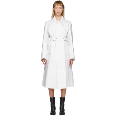 Shop Maison Margiela White Mackintosh Trench Coat In 100 White