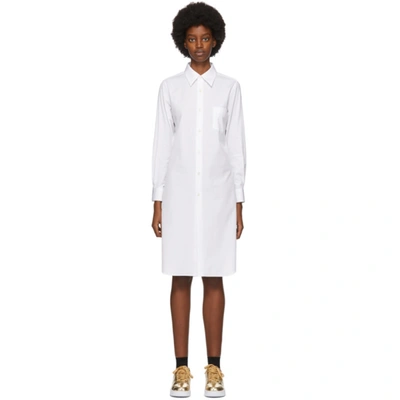 Shop Comme Des Garçons Comme Des Garcons White Shirt Dress In 2 White