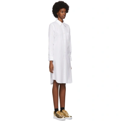 Shop Comme Des Garçons Comme Des Garcons White Shirt Dress In 2 White