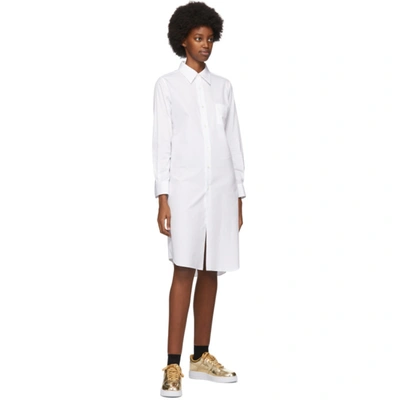 Shop Comme Des Garçons Comme Des Garcons White Shirt Dress In 2 White