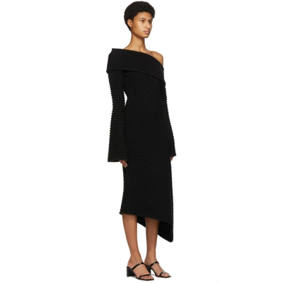 DRAE SSENSE 独家发售黑色罗纹针织连衣裙