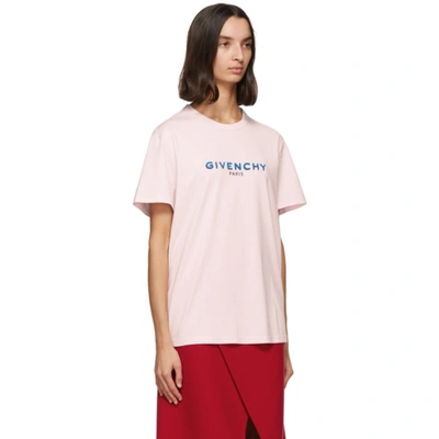 Shop Givenchy Pink Logo T-shirt In 681 Lt Pk