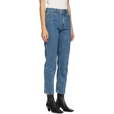 Shop Amomento Blue Regular High Rise Jeans In Deep Blue