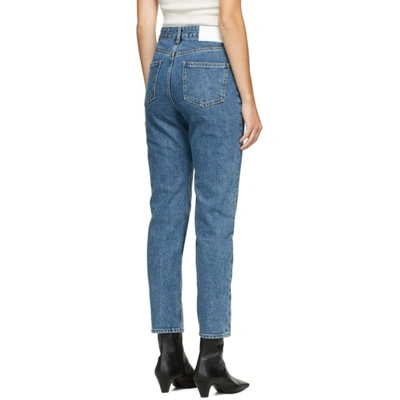 Shop Amomento Blue Regular High Rise Jeans In Deep Blue