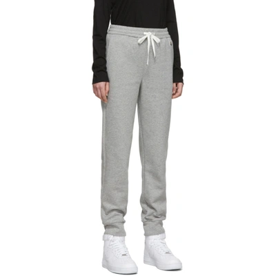 Shop Moncler Grey Logo Lounge Pants In 987 Grey
