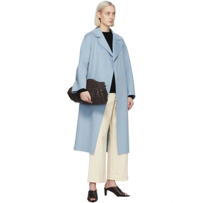 Shop Max Mara Blue Wool Aria Coat In 077 Ltblue