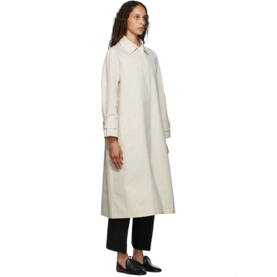 Shop Arch The Off-white Basic Trench Coat In Ivory