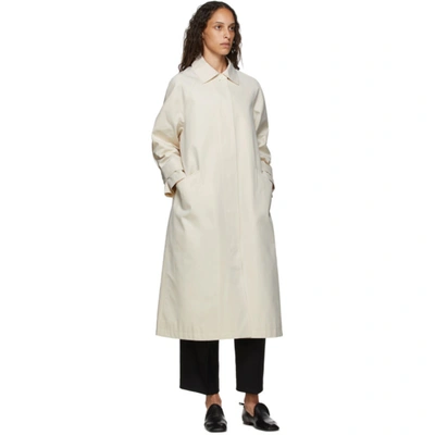 Shop Arch The Off-white Basic Trench Coat In Ivory
