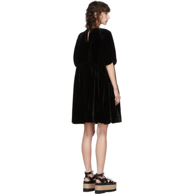 Shop Cecilie Bahnsen Black Velvet Alexa Dress