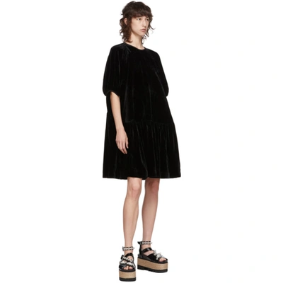 Shop Cecilie Bahnsen Black Velvet Alexa Dress