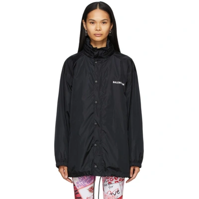 Shop Balenciaga Black 'défilé' Rain Jacket In 1000 Black