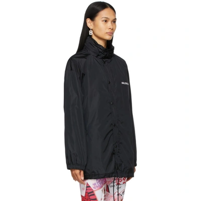 Shop Balenciaga Black 'défilé' Rain Jacket In 1000 Black