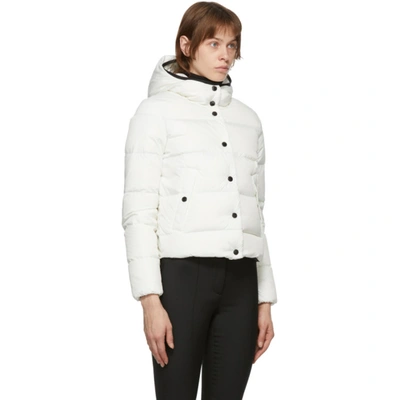 Shop Moncler White Down Lenar Jacket In 034 White