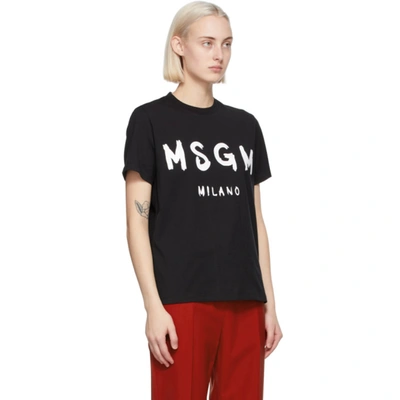 Msgm T-shirt With Logo In Black