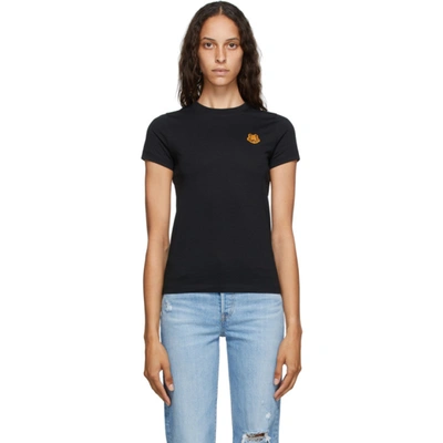 Shop Kenzo Black Tiger Crest T-shirt In 99 Black