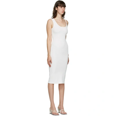 Shop Christopher Esber Ssense Exclusive White Asymmetric Strap Midi Dress