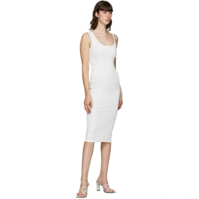 Shop Christopher Esber Ssense Exclusive White Asymmetric Strap Midi Dress
