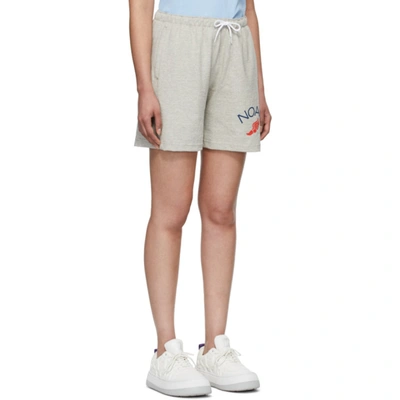 Shop Noah Grey Rugby Cloth Shorts In Ash