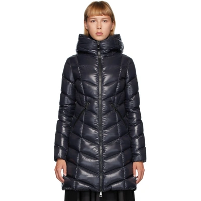 Shop Moncler Navy Down Marus Coat In 742 Navy