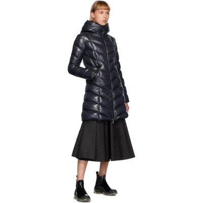 Shop Moncler Navy Down Marus Coat In 742 Navy