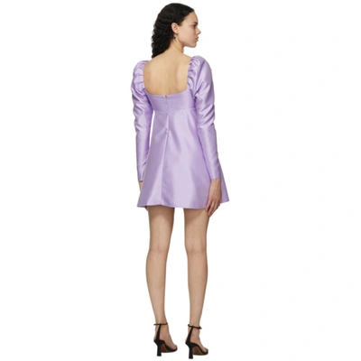 Shop Wandering Purple Bow Duchesse Short Dress In 143 Lilac