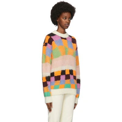 Shop Erl Reversible Multicolor Alpaca & Mohair Sweater In 1 Multi
