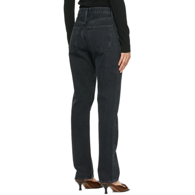 Shop Agolde Black Lana Low-rise Vintage Straight Jeans In Haywire