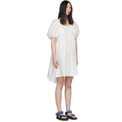 Shop Cecilie Bahnsen White Silk Ragnhild Dress