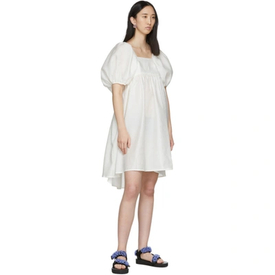 Shop Cecilie Bahnsen White Silk Ragnhild Dress