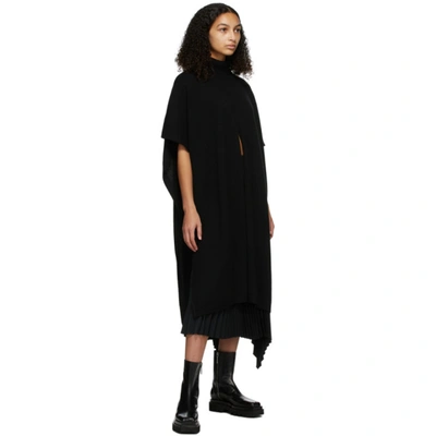 Shop Joseph Black Swinton Pleated Ribbed Skirt In 0010 Black