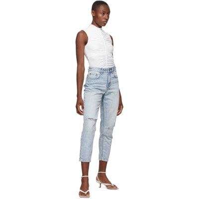 Shop Ksubi Blue Ripped Pointer Jeans In Karma Slash