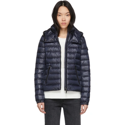 Shop Moncler Navy Down Bleu Jacket In 778 Navy