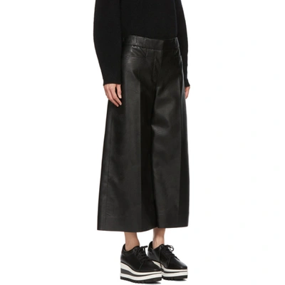 Shop Stella Mccartney Black Faux-leather Charlotte Trousers In 1000 Black