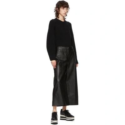 Shop Stella Mccartney Black Faux-leather Charlotte Trousers In 1000 Black