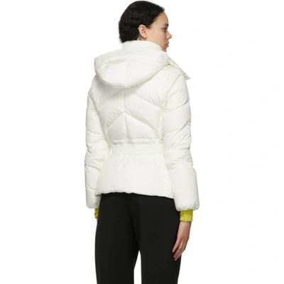 Shop Moncler White Down Aloes Coat In 035 White