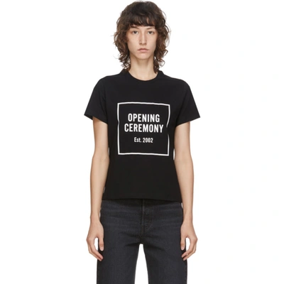 Shop Opening Ceremony Black Box Logo T-shirt In Deep Smoke