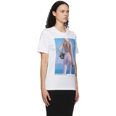 Shop Wolford White Helmut Newton Edition Ocean Blue T-shirt In 9652 Ocean Blue