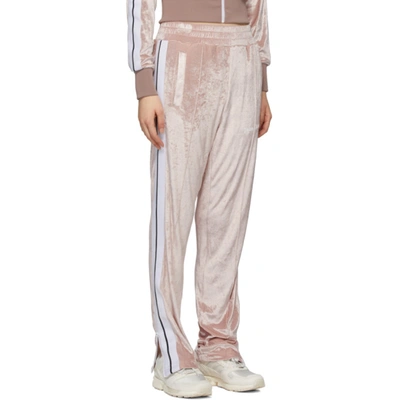 Shop Palm Angels Pink Chenille Lounge Pants In Rose