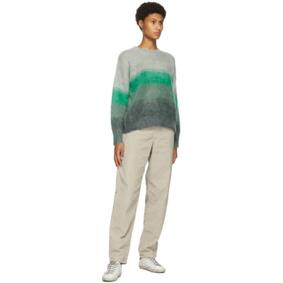 Shop Isabel Marant Étoile Green & Grey Drussel Sweater In 30gb Greyis