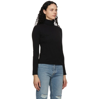 Shop Re/done Black 60s Long Sleeve Turtleneck