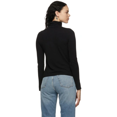 Shop Re/done Black 60s Long Sleeve Turtleneck