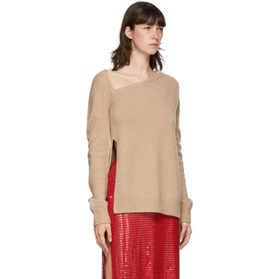Shop Christopher Kane Beige Wool And Cashmere Sweater In Camel
