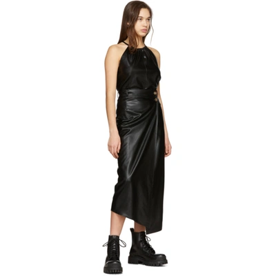 Shop Aeron Ssense Exclusive Black Faux-leather Alicia Tank Top In 002 Black
