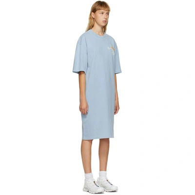 Shop Brain Dead Blue The North Face Edition Ringer T-shirt Dress In Clear Lake Blue