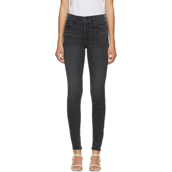 Levi's Levis Black 720 High-rise Super Skinny Jeans In Smoked Out | ModeSens