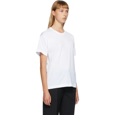 Shop Acne Studios White Nash Patch T-shirt In 183 White