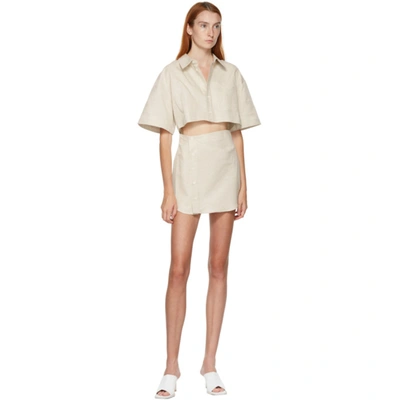 Shop Jacquemus Beige Arle Dress In Natural