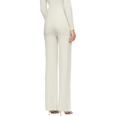 Shop Totême Off-white Cour Lounge Pants In 160 Ivory