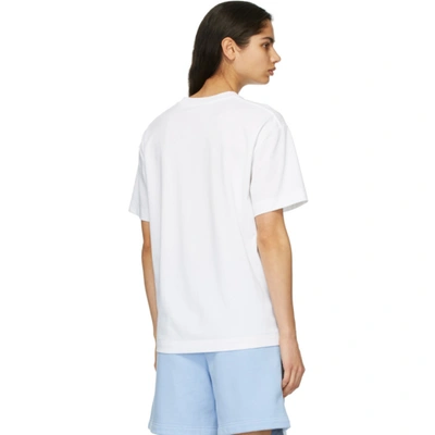 Shop Alexander Wang White Puff Logo T-shirt In 100 White